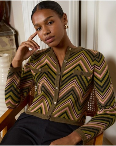 Chaqueta ZigZag Lúrex Verde