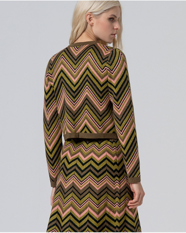 Chaqueta ZigZag Lúrex Verde