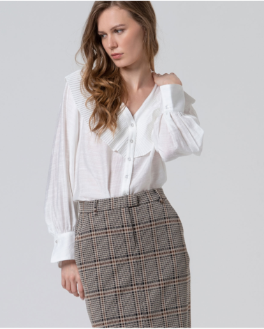 Falda Lápiz Cuadros Negros