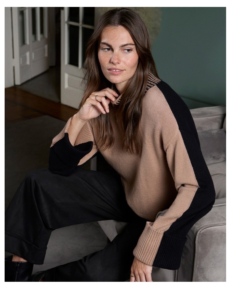 Jersey Bicolor Beige Perkins