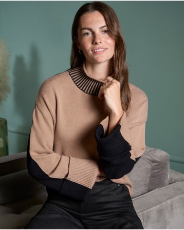 Jersey Bicolor Beige Perkins