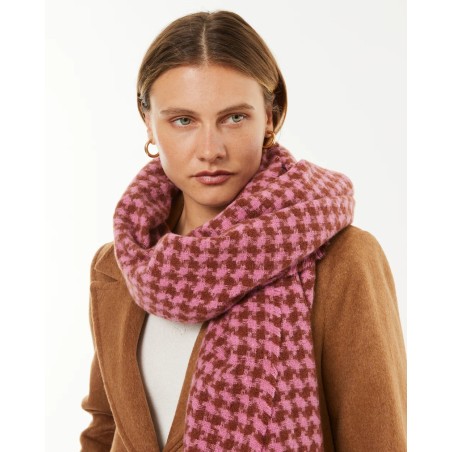 Bufanda Cuadros Rosados