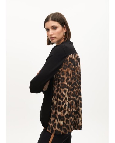 Jersey ESpalda Plisada Animal Print