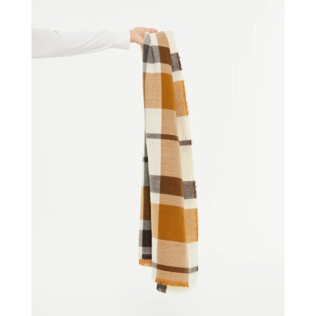 Bufanda Cuadros Mostaza