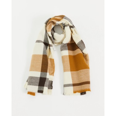 Bufanda Cuadros Mostaza