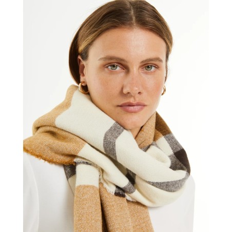 Bufanda Cuadros Mostaza