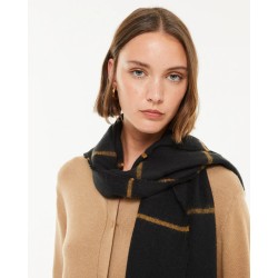 Bufanda Bicolor Negra y Mostaza