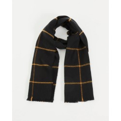 Bufanda Bicolor Negra y Mostaza