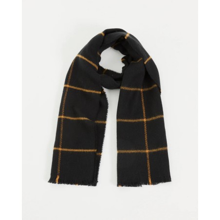 Bufanda Bicolor Negra y Mostaza
