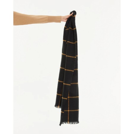 Bufanda Bicolor Negra y Mostaza