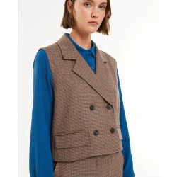 Chaleco Estampado Cuadros