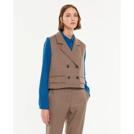 Chaleco Estampado Cuadros