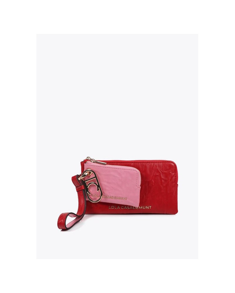 Cartera Roja Con Monedero