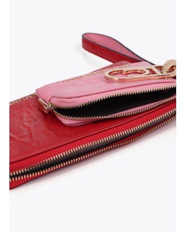 Cartera Roja Con Monedero