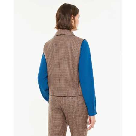 Chaleco Estampado Cuadros