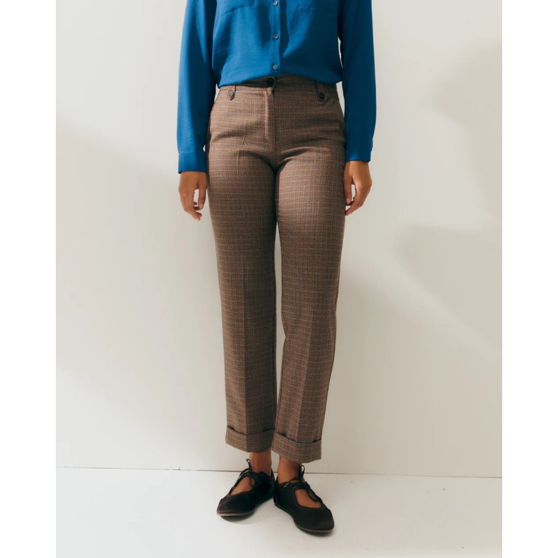 Pantalón Recto Cuadros