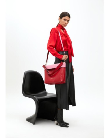 Bolso Hobo Bicolor Rosa