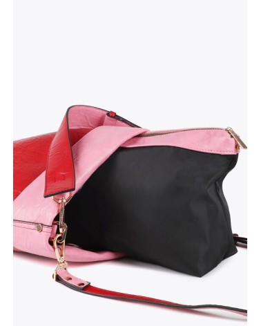 Bolso Hobo Bicolor Rosa
