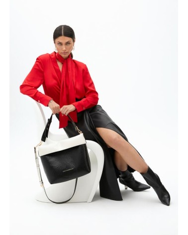 Bolso Hobo Bicolor Negro