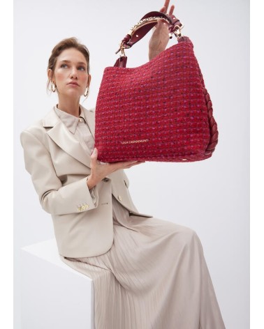 Bolso Shopper Tweed Rojo