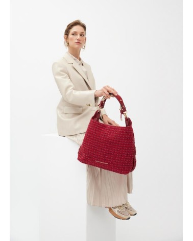 Bolso Shopper Tweed Rojo