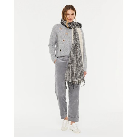 Bufanda Cuadros Bicolor N/B