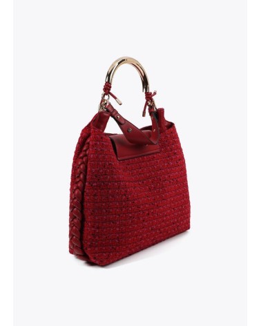 Bolso Shopper Tweed Rojo