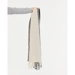 Bufanda Cuadros Bicolor N/B