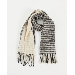 Bufanda Cuadros Bicolor N/B