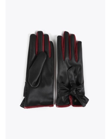 Guante Lazo Negro/Burdeos