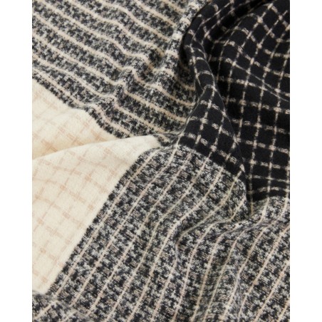 Bufanda Cuadros Bicolor N/B