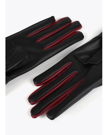 Guante Lazo Negro/Burdeos