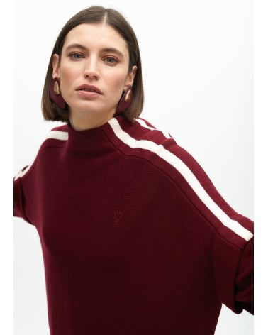 Jersey Contrastes Burdeos