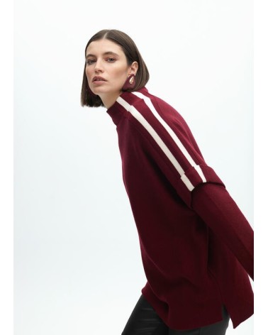 Jersey Contrastes Burdeos