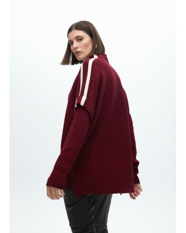 Jersey Contrastes Burdeos