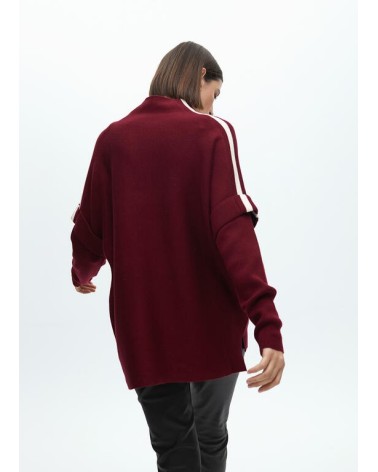Jersey Contrastes Burdeos