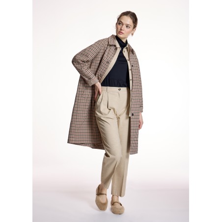 Gabardina Recta Cuadros
