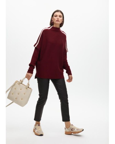 Jersey Contrastes Burdeos