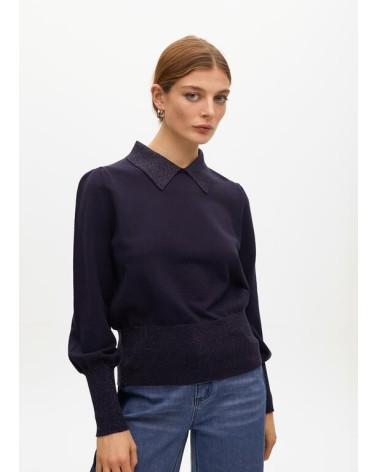 Jersey Azul Manga Abullonada