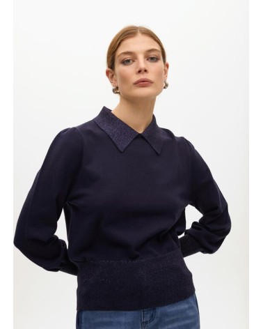 Jersey Azul Manga Abullonada