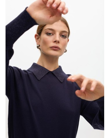 Jersey Azul Manga Abullonada