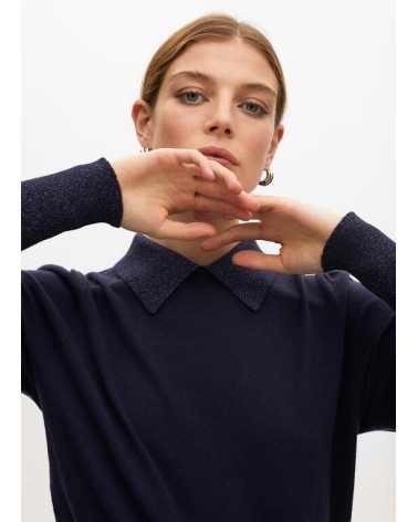 Jersey Azul Manga Abullonada