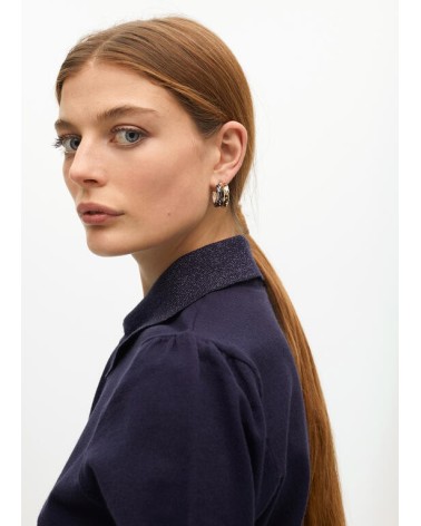 Jersey Azul Manga Abullonada