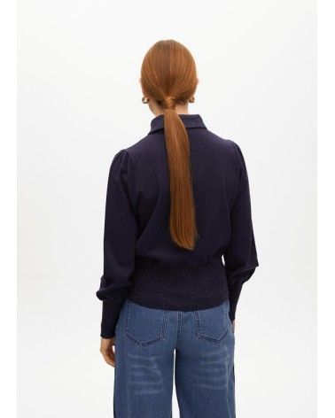 Jersey Azul Manga Abullonada