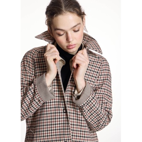 Gabardina Recta Cuadros