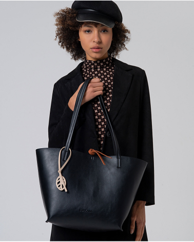 Bolso Shopper Negro Reversible