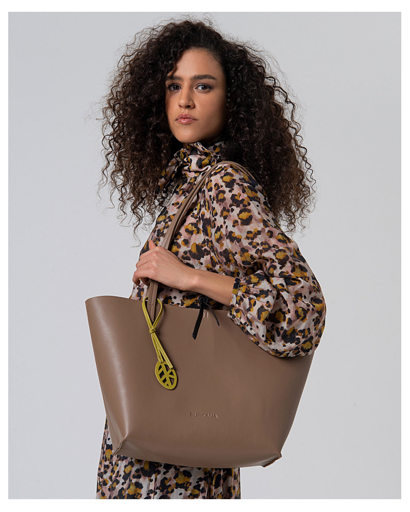 Bolso Shopper Kaki Reversible