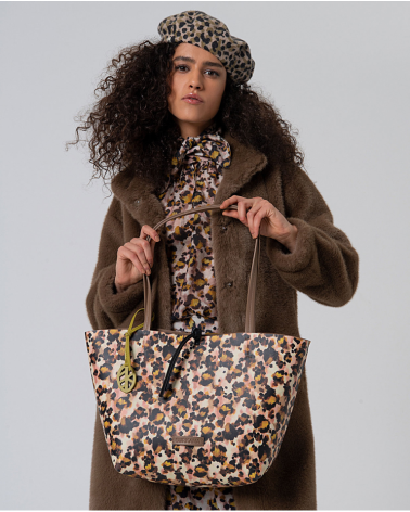 Bolso Shopper Kaki Reversible