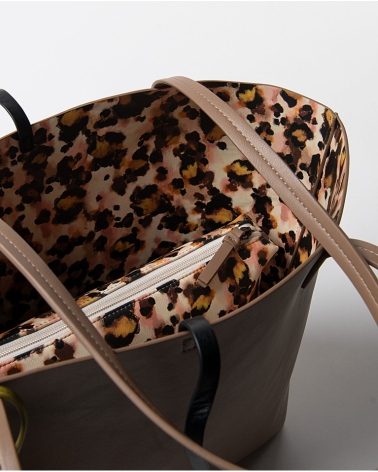 Bolso Shopper Kaki Reversible