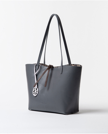 Bolso Shopper Gris Reversible